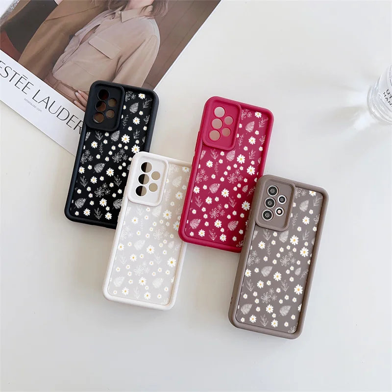 Capa de Silicone Flor Margarida para Samsung Galaxy S