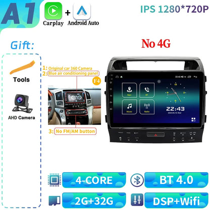 Rádio para Toyota land cruiser 11 200 2007-2015