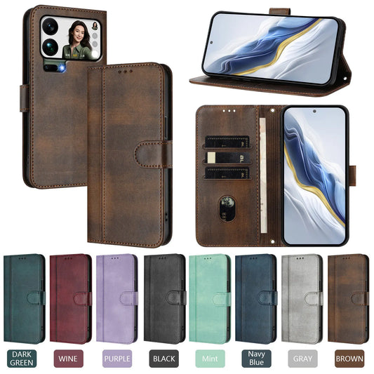 Capa flip de couro de luxo para Xiaomi