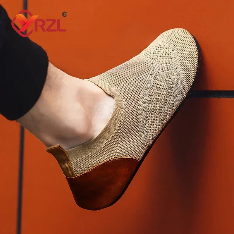 Sapatos masculinos de malha e lazer mocassins