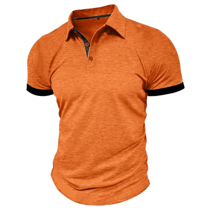 Camisa polo verão lapela