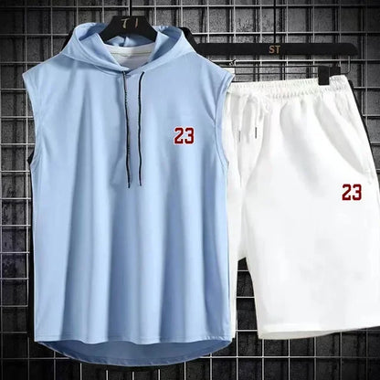 Conjunto esportivo com capuz