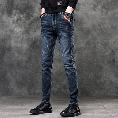 Calça jeans stretch masculina clássica