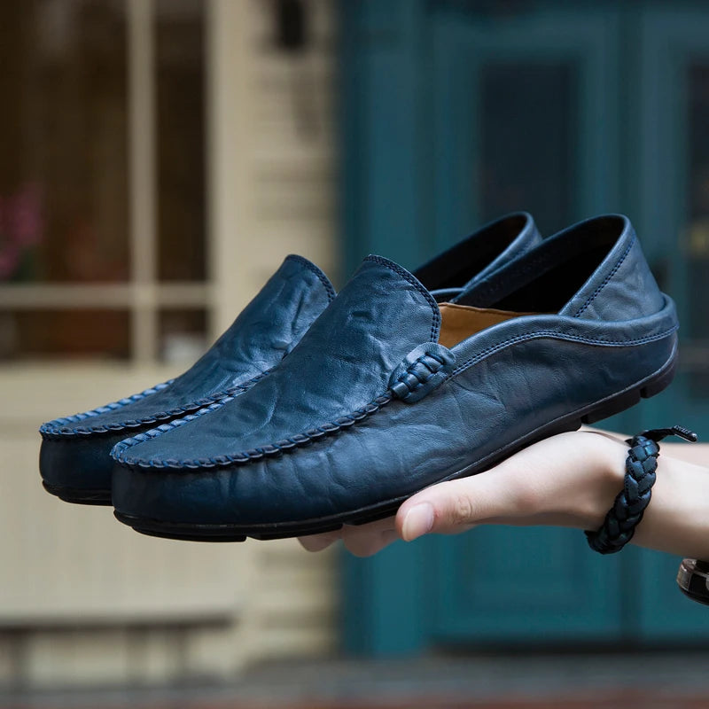 Mocassins Masculinos em Couro Genuíno