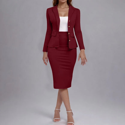 Conjunto Feminino de 2 Peças — Blazer e Saia
