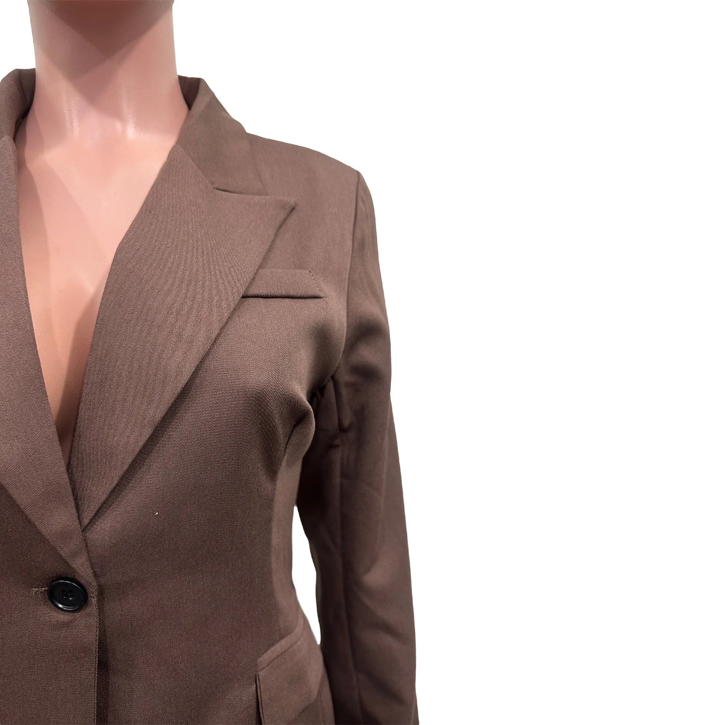 Conjunto feminino de 2 peças com saia e blazer