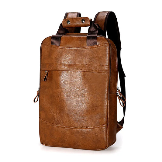 Mochila de couro escolar