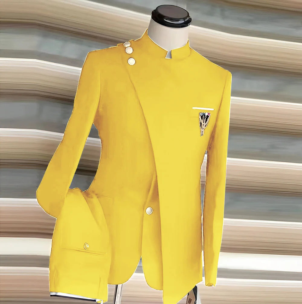 Fato Masculino de 2 Peças com Blazer e Calças — Estilo Formal