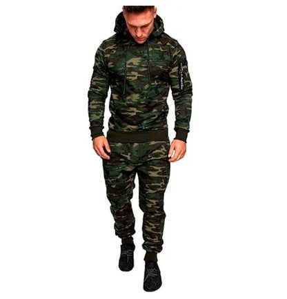 Conjunto esportivo militar tático com capuz