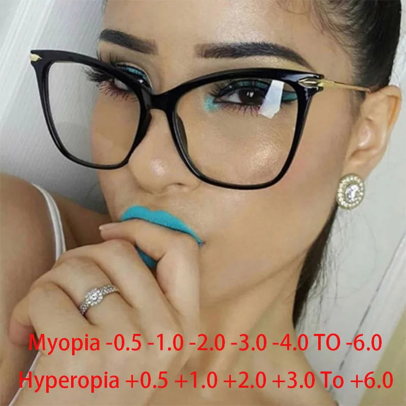Óculos Olho de gato oversize de miopia