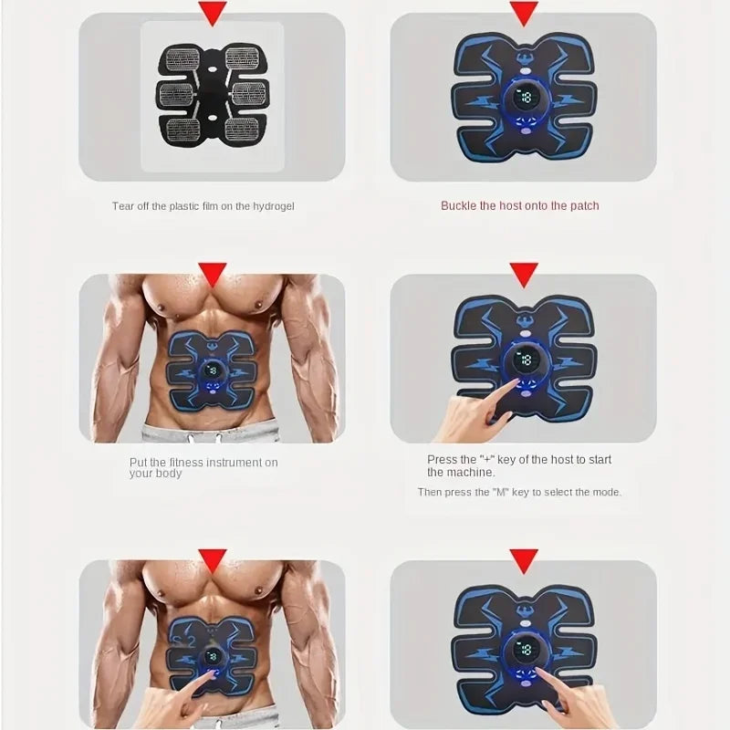 Estimulador Muscular EMS Recarregável por USB