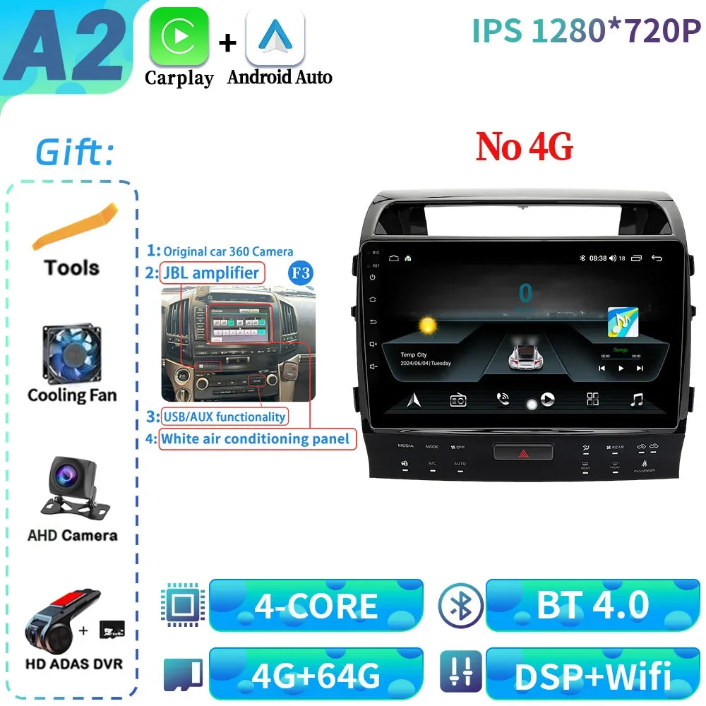 Rádio para Toyota land cruiser 11 200 2007-2015