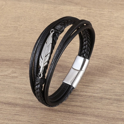 Pulseira punk de camada dupla