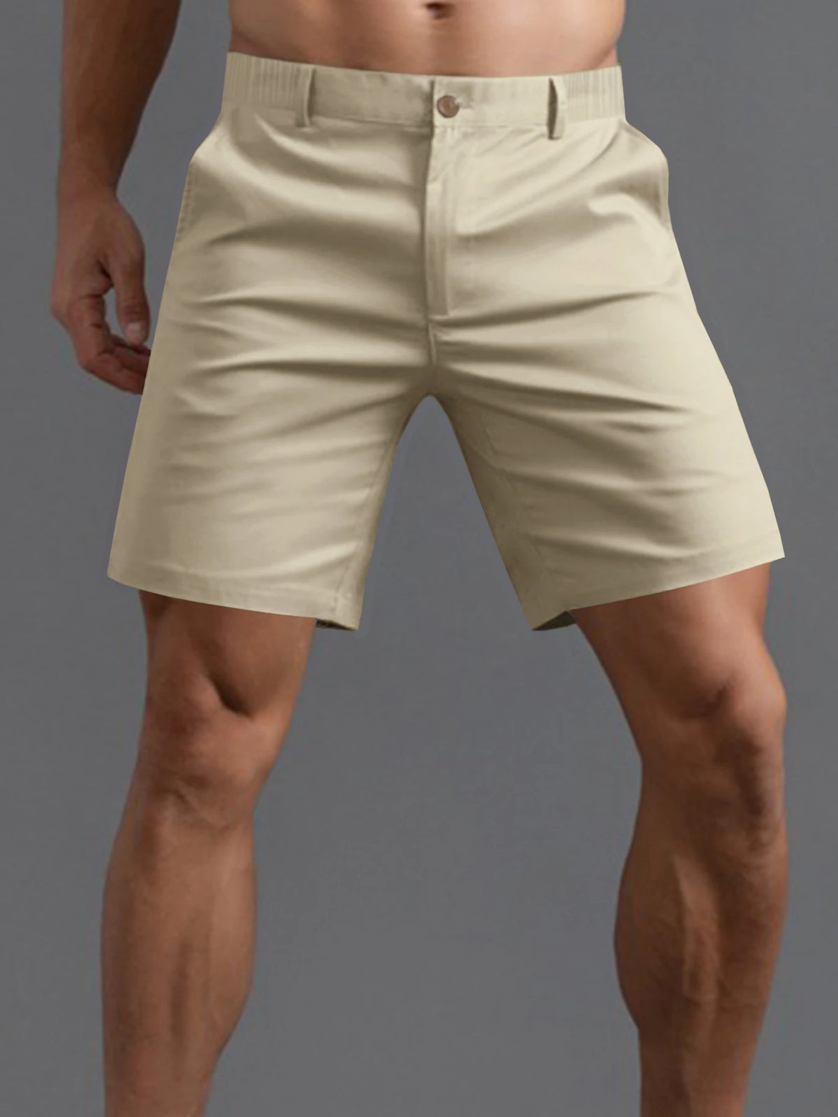Shorts Masculinos Cargo de Verão — Cintura Elástica, Respiráveis para Golfe e Passeios