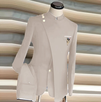 Fato Masculino de 2 Peças com Blazer e Calças — Estilo Formal