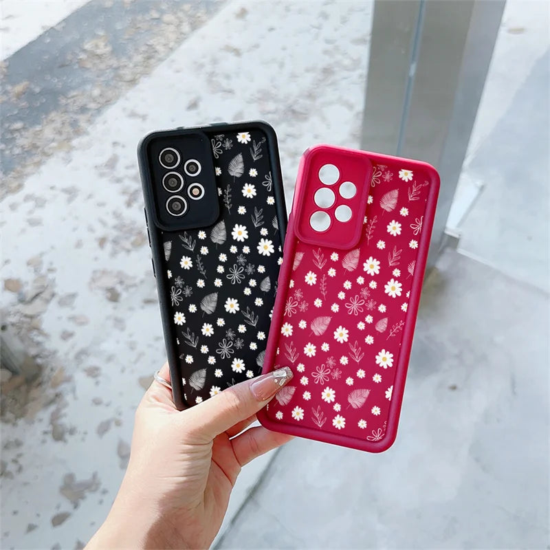 Capa de Silicone Flor Margarida para Samsung Galaxy S