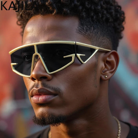 Óculos punk quadrado escudo