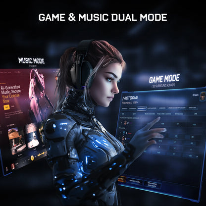 Headset Gamer EKSA G19BT — 2.4 GHz, Bluetooth 5.4, RGB e 35 Horas