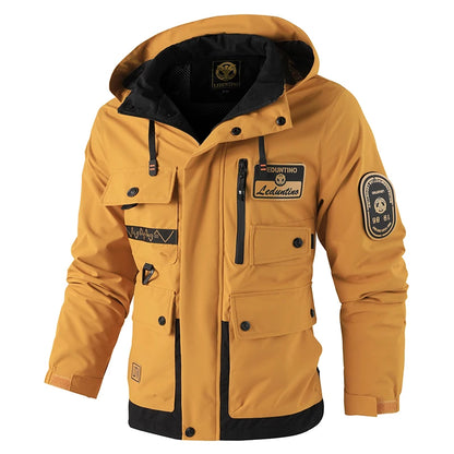 Jaqueta Masculina Casual com Capuz Removível – Leve e Resistente ao Vento