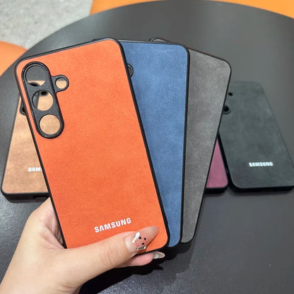Capa de Couro de Ovelha Luxuosa para Samsung Galaxy S