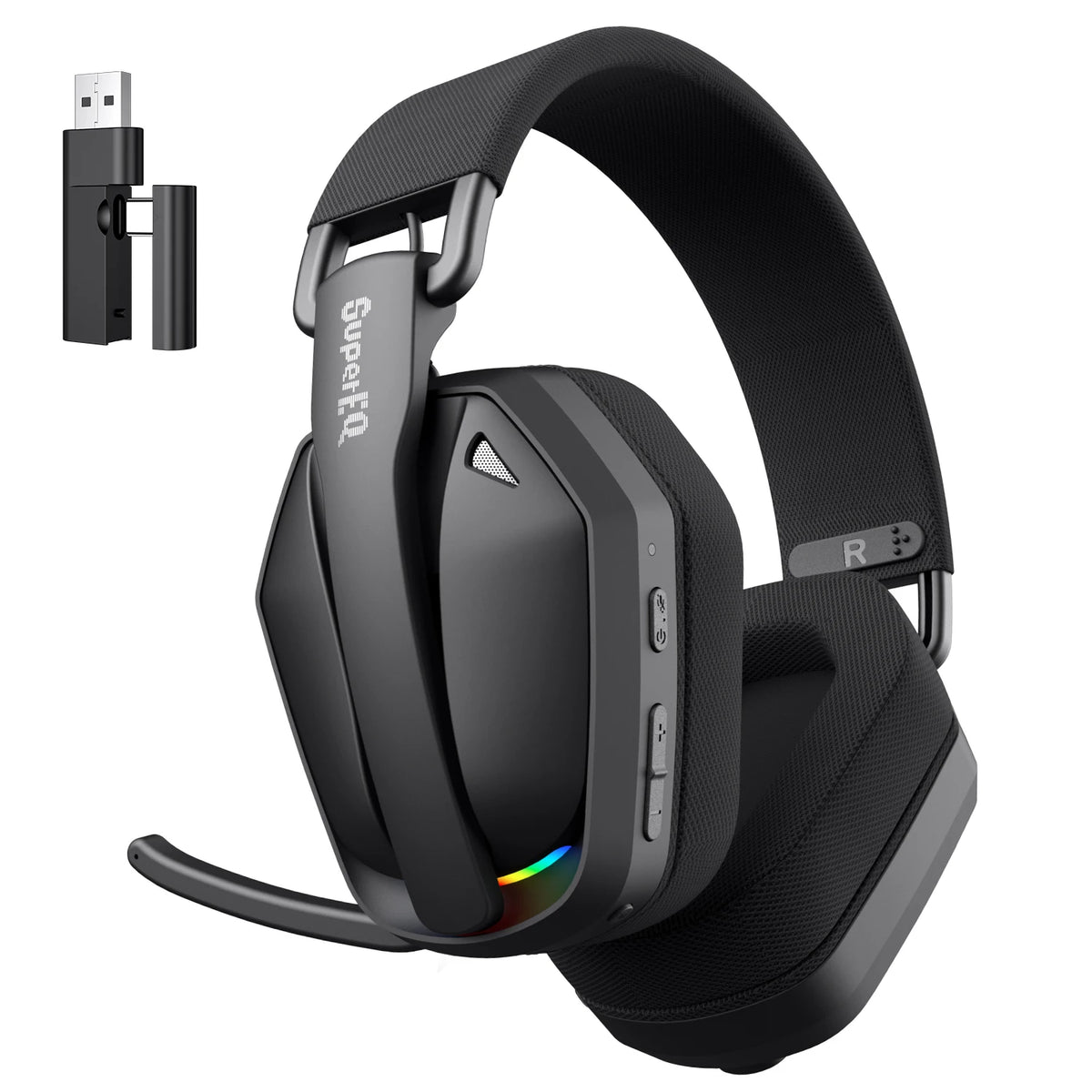 Headset Gamer EKSA G19BT — 2.4 GHz, Bluetooth 5.4, RGB e 35 Horas