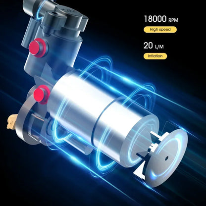 Compressor de ar portátil com luz LED para carro