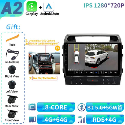 Rádio para Toyota land cruiser 11 200 2007-2015