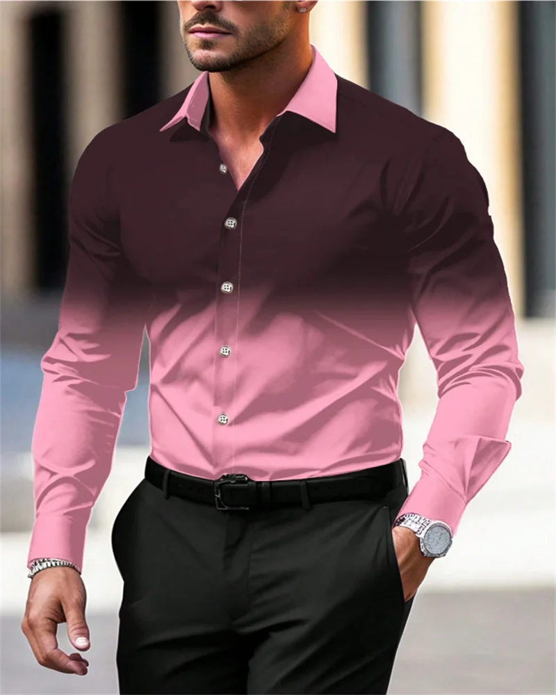 Camisa masculina com efeito degradê