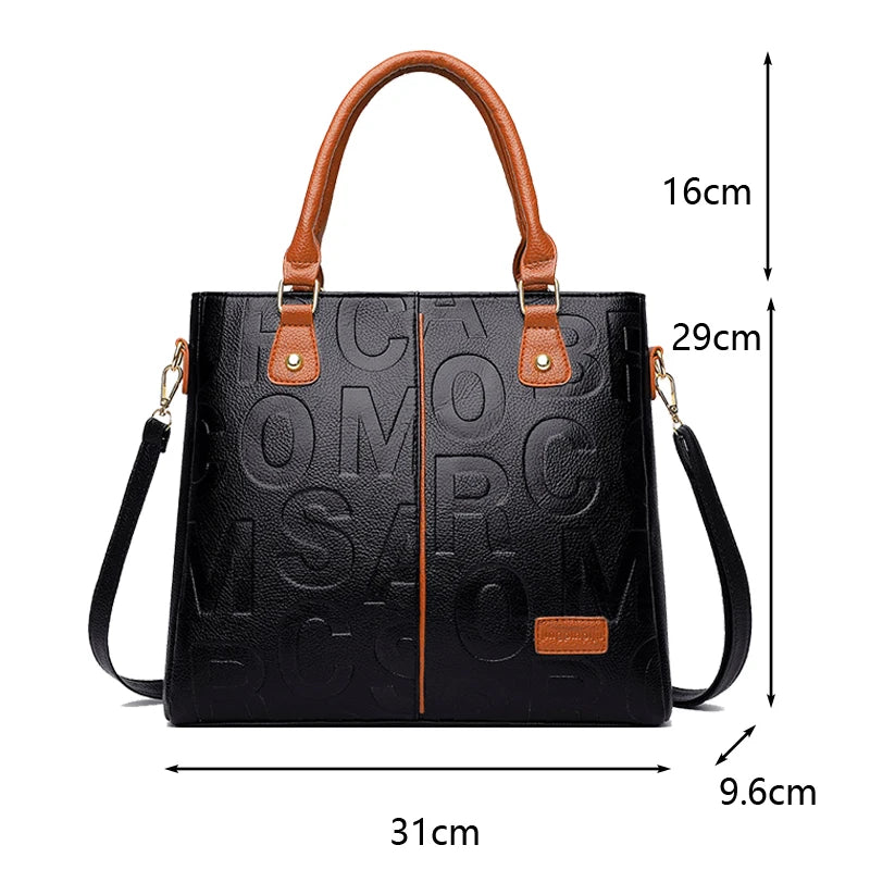 Bolsa transversal casual feminina em couro PU