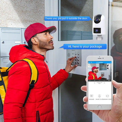 Câmara Wifi externa de lente dupla