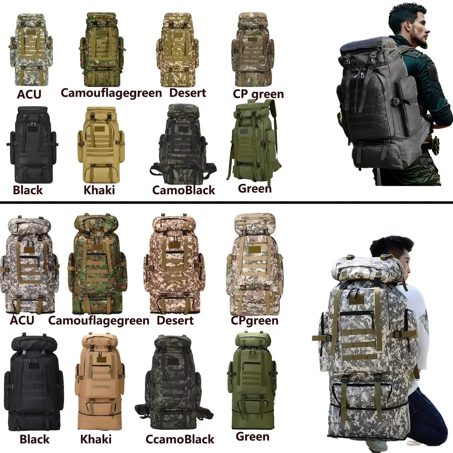 Mochila de montanhismo 80L/100L
