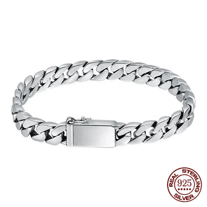 Pulseira de prata esterlina masculino e feminino