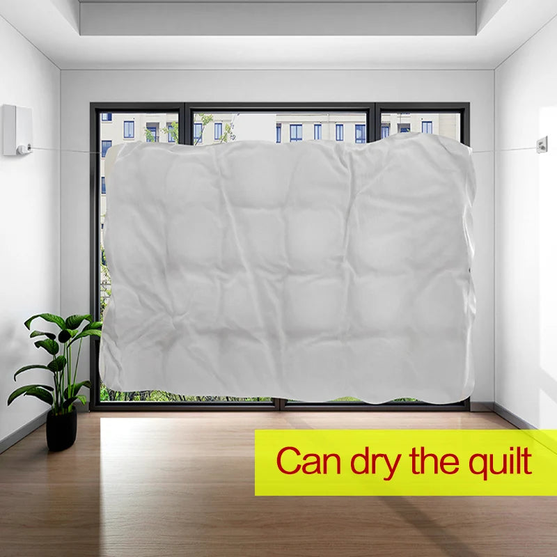 Varal retrátil de aço inoxidável