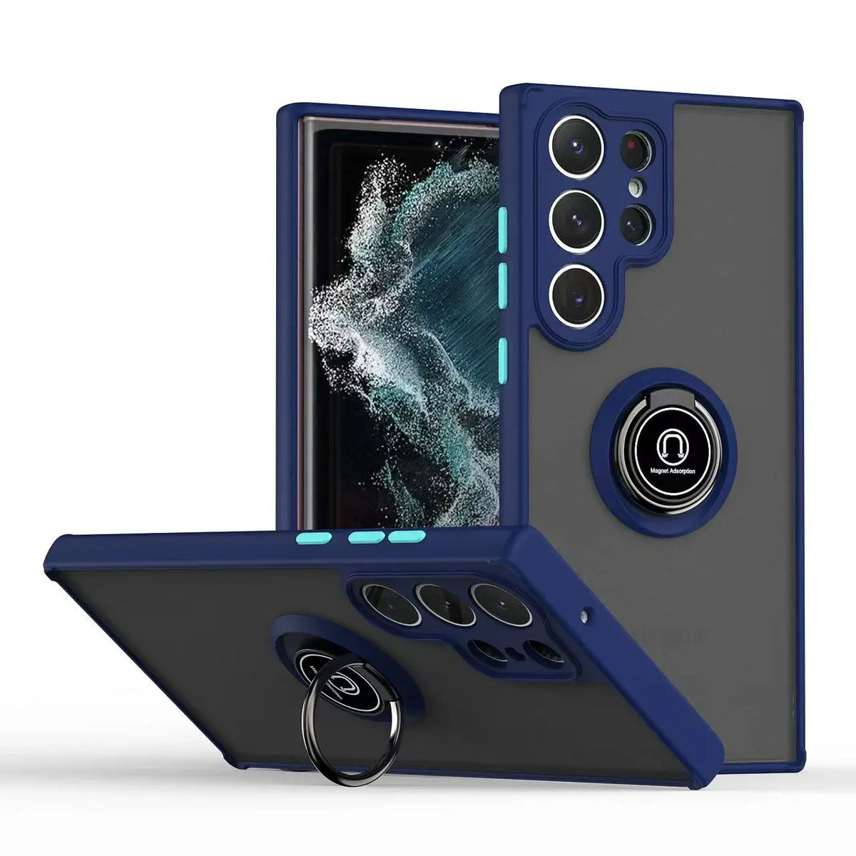 Capa de Proteção Magnética para Samsung Galaxy — Fosca, Antichoque, com Anel e PC + TPU