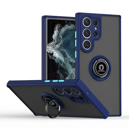 Capa de Proteção Magnética para Samsung Galaxy — Fosca, Antichoque, com Anel e PC + TPU