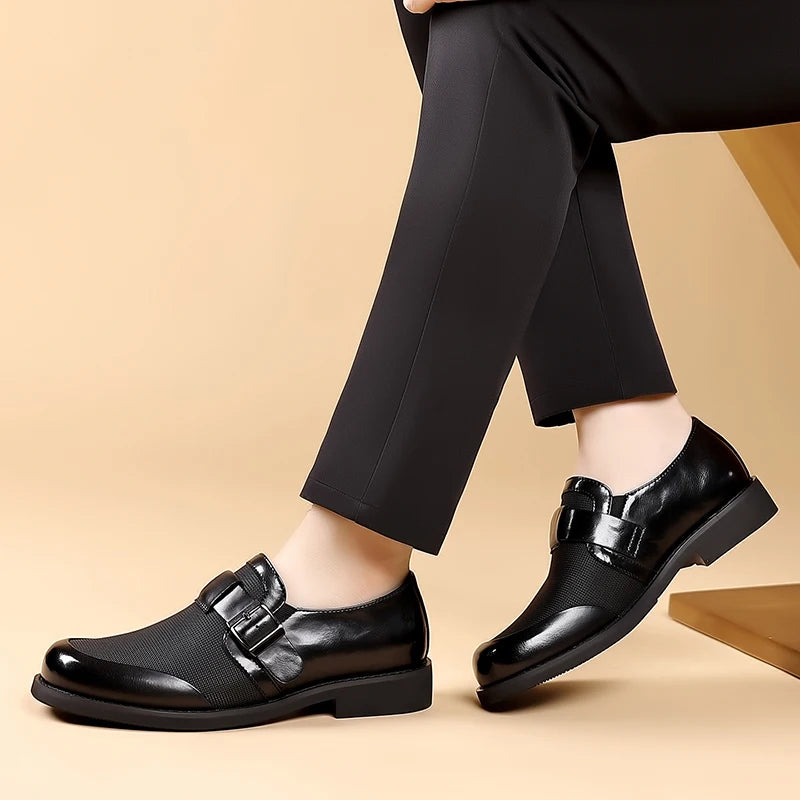 Sapatos Casuais Masculinos em Couro — Estilo Britânico