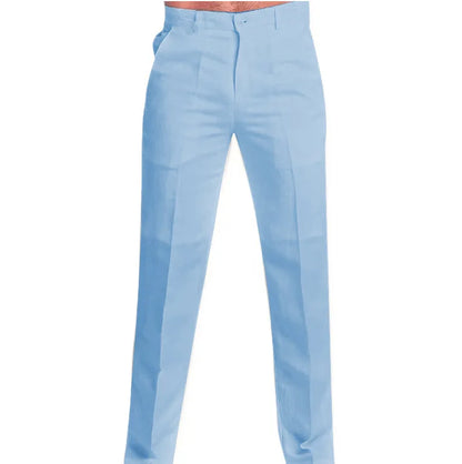 Calça masculina de linho com bolso reto na parte inferior