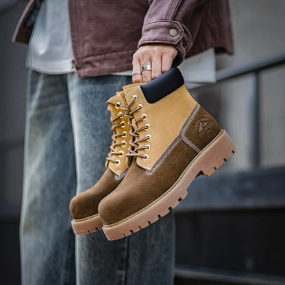 Botas Masculinas Mr.A de Couro, Impermeáveis e Quentes para Inverno