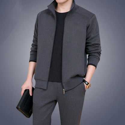 Conjunto Masculino Casual de Inverno — Moletom com Zíper e Calça Jogger