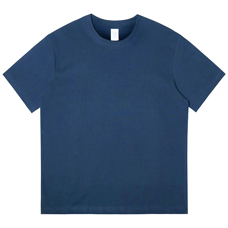 T-shirts unissexo de algodão com gola redonda