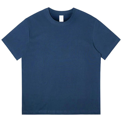 T-shirts unissexo de algodão com gola redonda