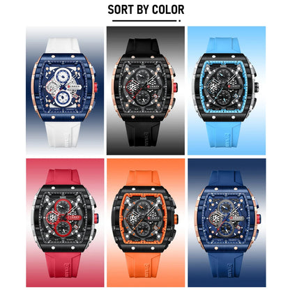 Relógio Masculino Curren 8442 — Caixa Quadrada