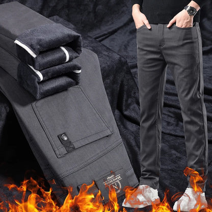 Calças masculinas slim fit casual