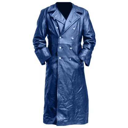 Jaqueta masculina vintage retrô de couro estilo britânico
