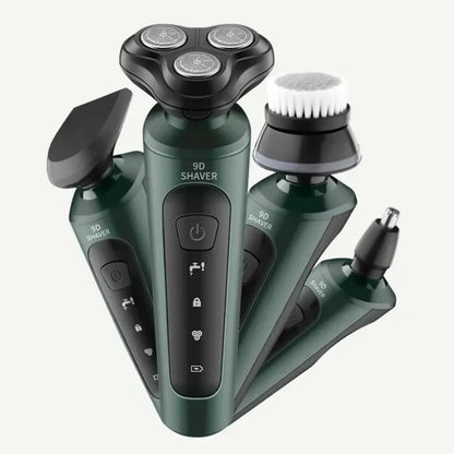 Barbeador Elétrico Rotativo HOCOSHINE 9D Recarregável