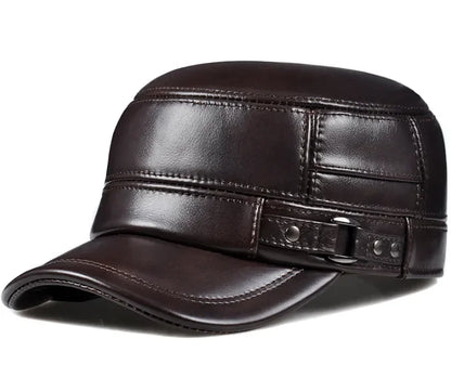 Boné de couro genuíno elegante