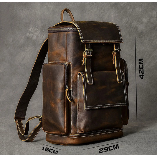 Mochila de couro Crazy Horse