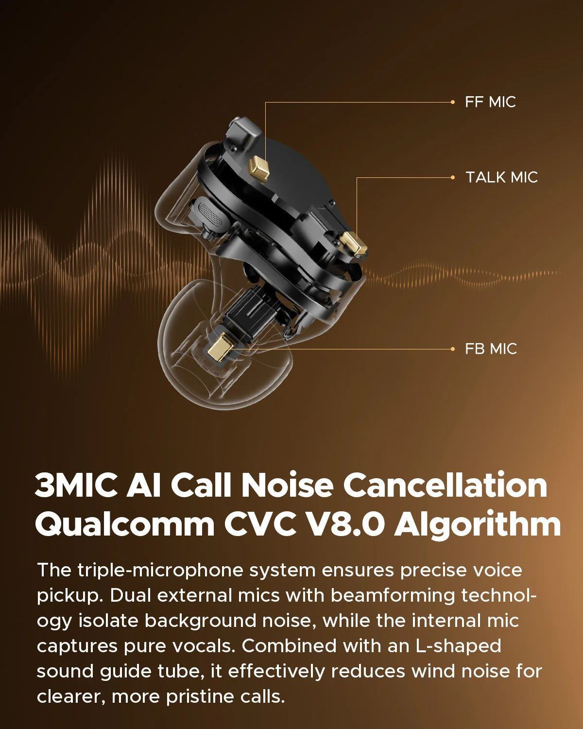 Fones de ouvido sem fio SoundPEATS H3 Hybrid com 3 drivers