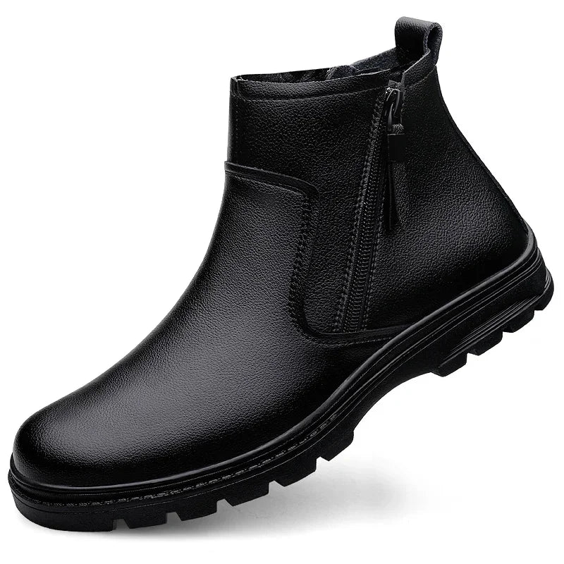 Botas Chelsea Masculinas em Couro Genuíno