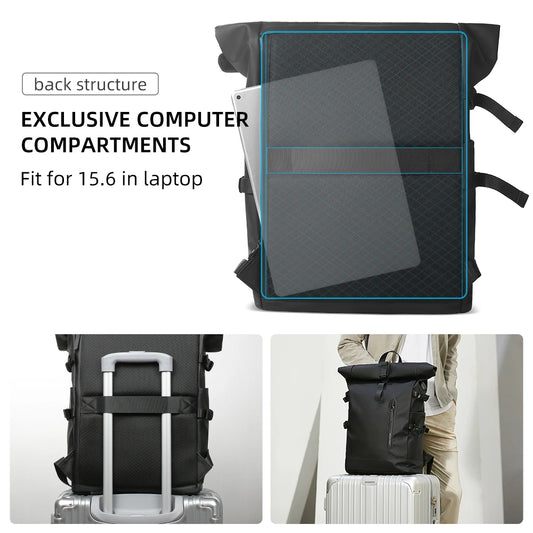 Mochila de viagem expansível hk